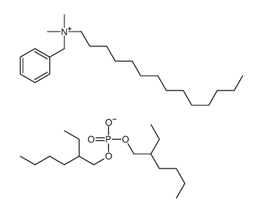 benzyl-dimethyl-tetradecylazanium,bis(2-ethylhexyl) phosphate结构式