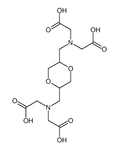 N,N'-[1,4-dioxane-2,5-diylbis(methylene)]bis[N-(carboxymethyl)glycine] structure