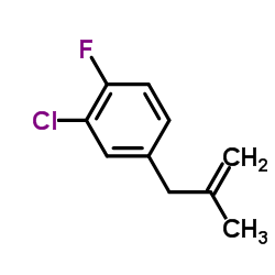 2-Chloro-1-fluoro-4-(2-methyl-2-propen-1-yl)benzene结构式