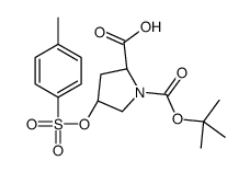 (2S,4R)-1-(tert-butoxycarbonyl)-4-(tosyloxy)pyrrolidine-2-carboxylic acid picture